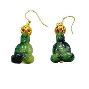 Vintage NOS Acrylic Buddha Earrings (A985)